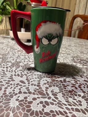 Grinch 'Bah Humbug!' Holiday Travel Mug - Green & Red